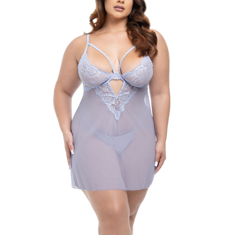 Elise Curvy Sheer Babydoll – 74-11532X – Brunnera