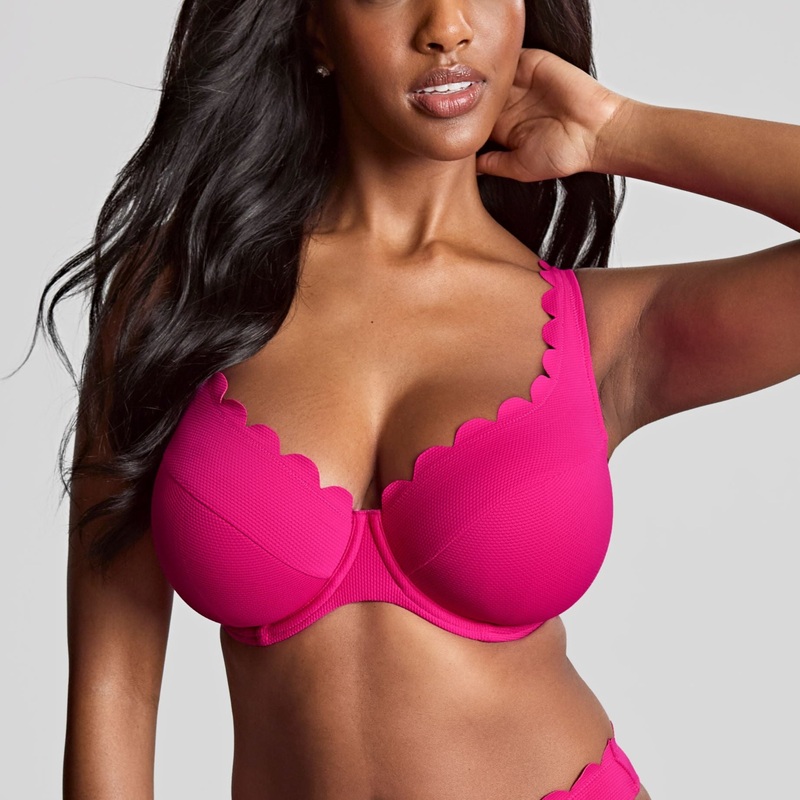 Lauren Plunge Bikini Top – SW1784 – Magenta