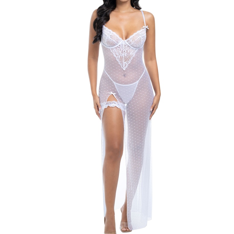 Livia Sheer Bridal Gown & Garter – 76-12000