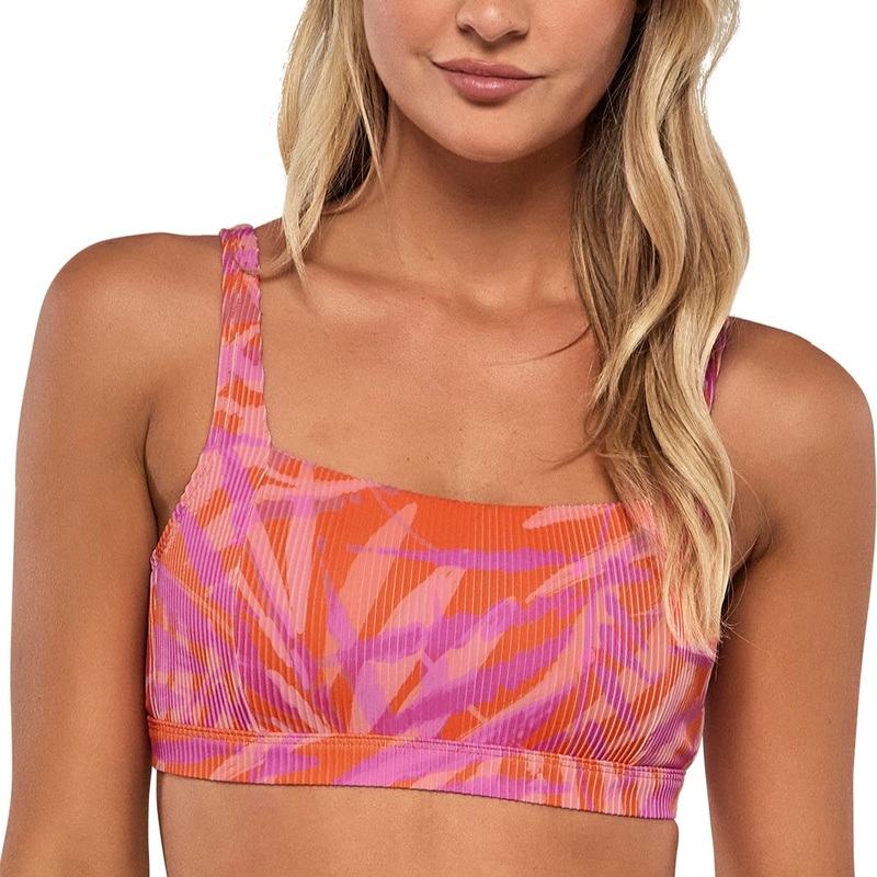 Paige Squareneck Top – T536 – Palm Fusion Rio Rib