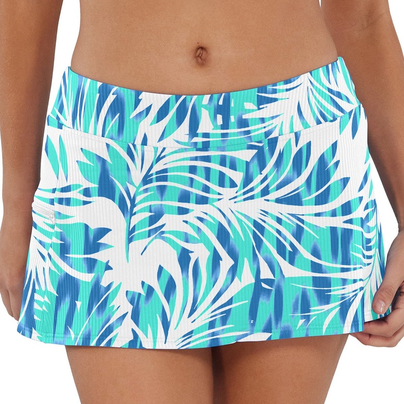 Sporty Swim Skirt – 40B – Sea Breeze Sandbar Rib