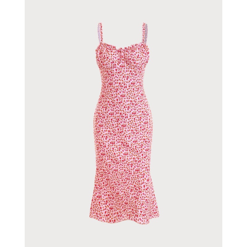 The Frill Trim Floral Cami Dress