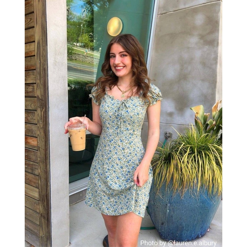 The Ruffle Edge Floral Mini Dress