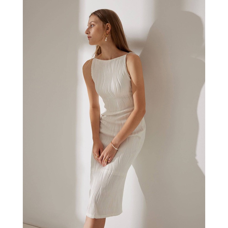 The Water Ripple Textured Cami Dress