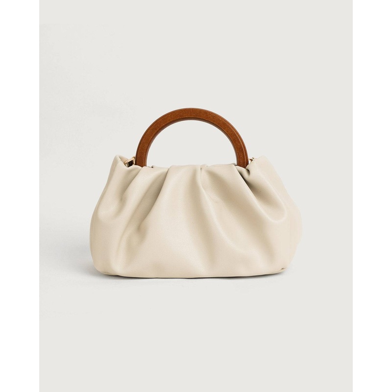 The Solid Ruched Handbag