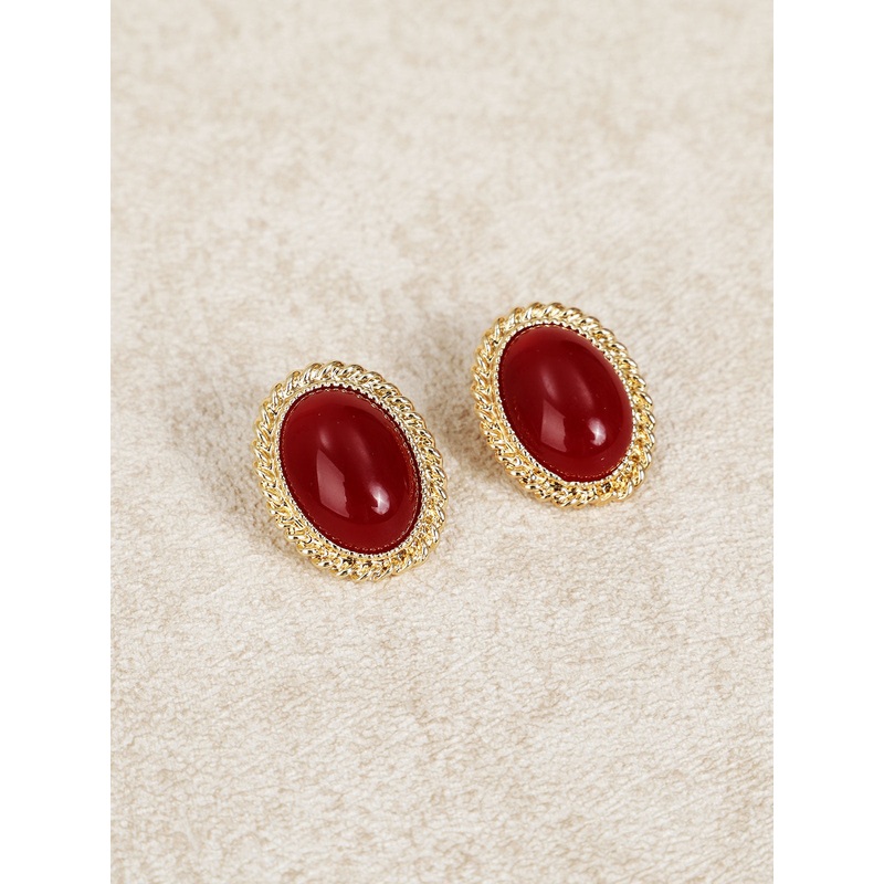 Retro Oval Earrings