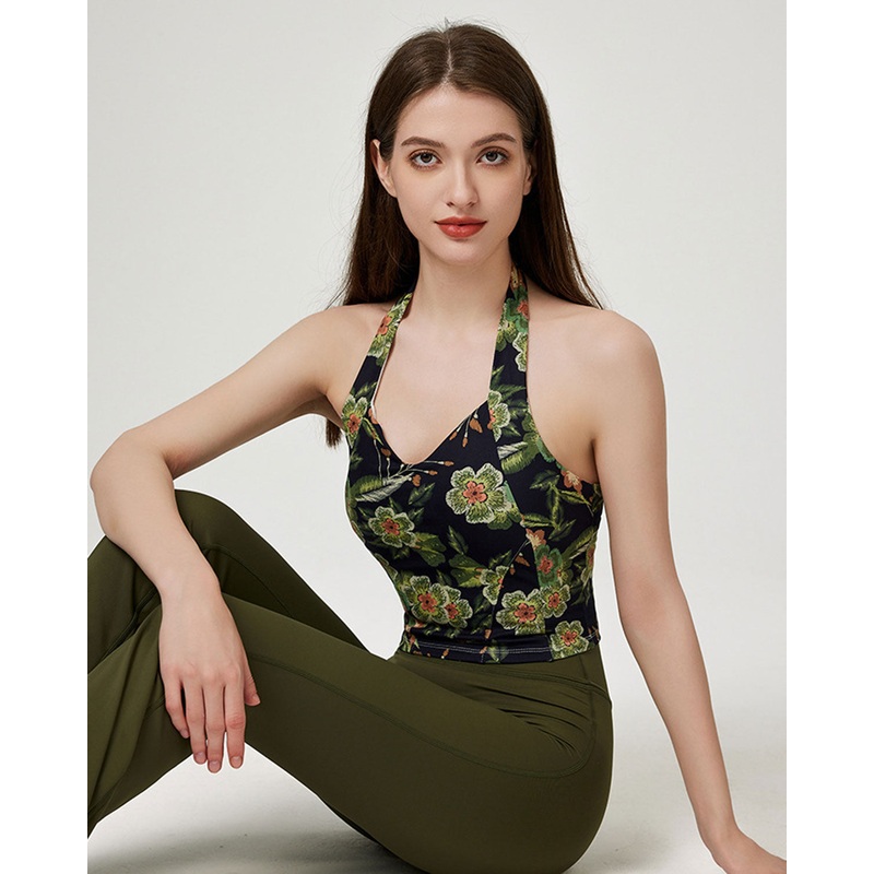 Green Floral Camis – Medium Support