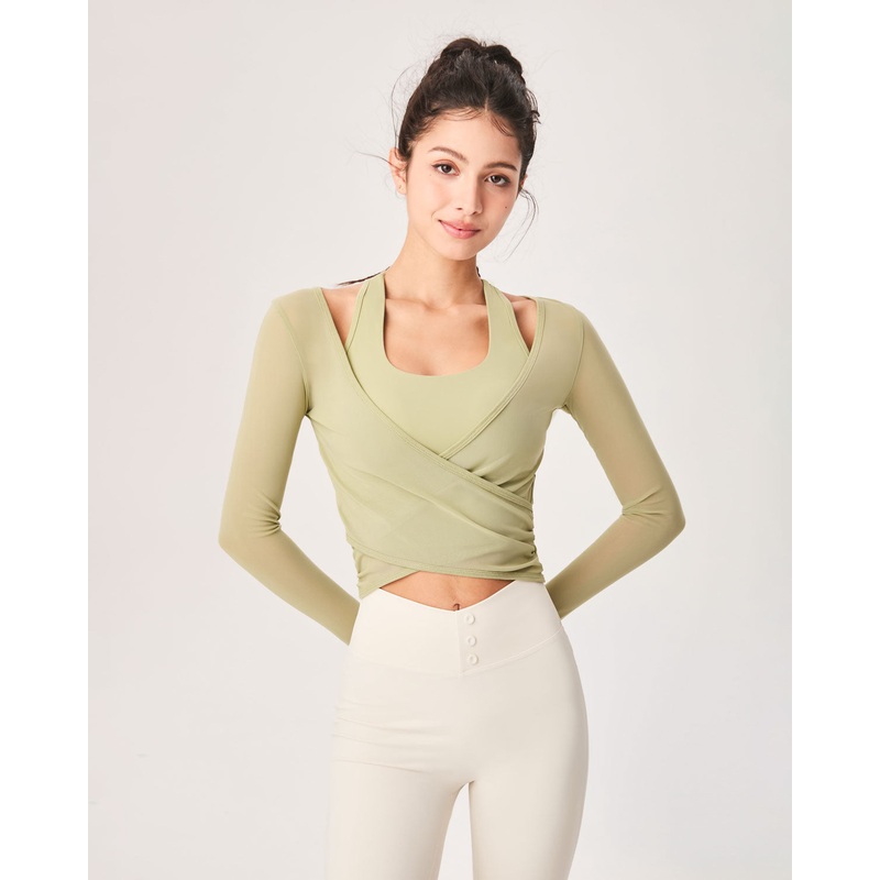 Green Surplice Long Sleeve Cover-up – Light Support