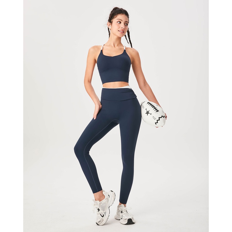 Navy High Waisted Sleek Leggings