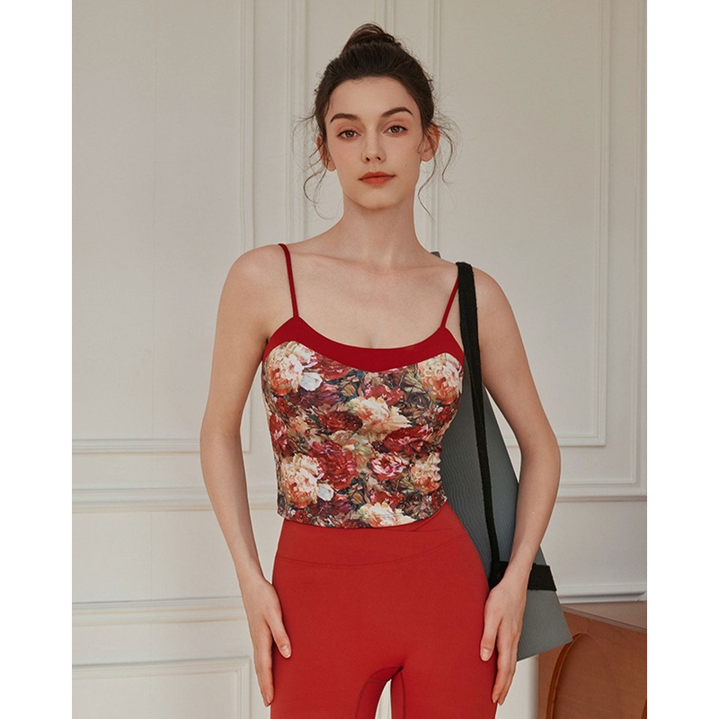 Red Floral Camis – Medium Support