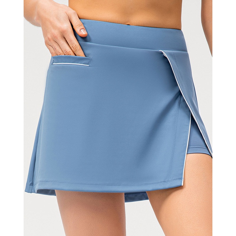 Blue Wrap Quick-drying Yoga Skirt