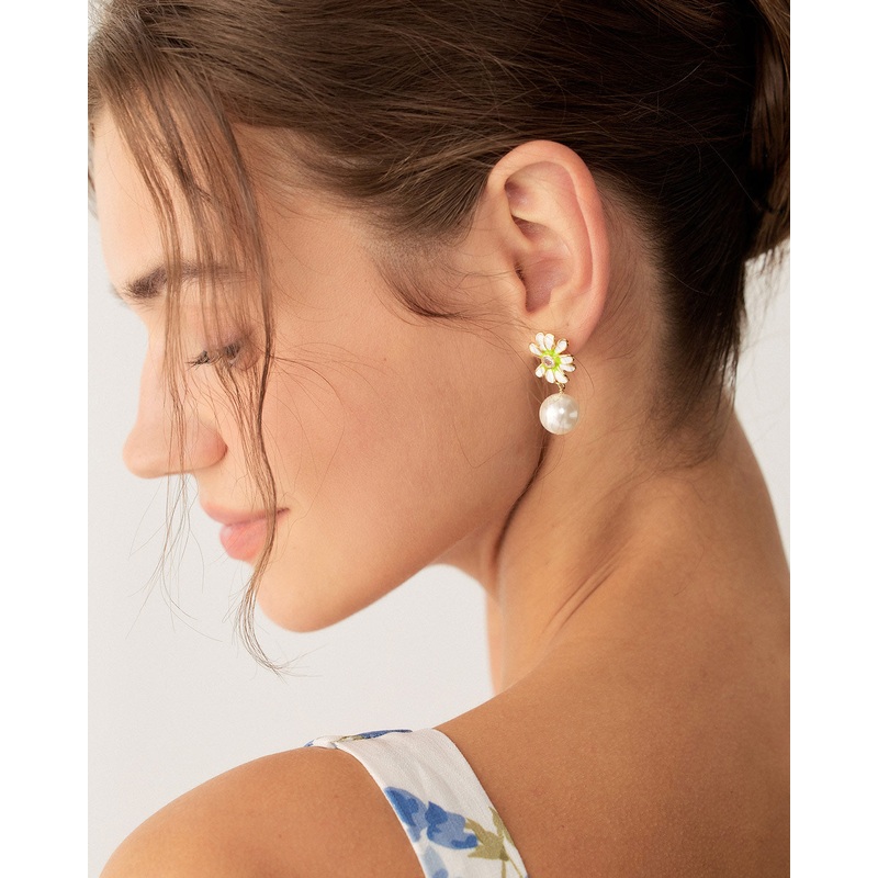 Flower Pearl Earrings