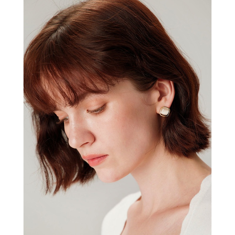 Gold Opal Earrings