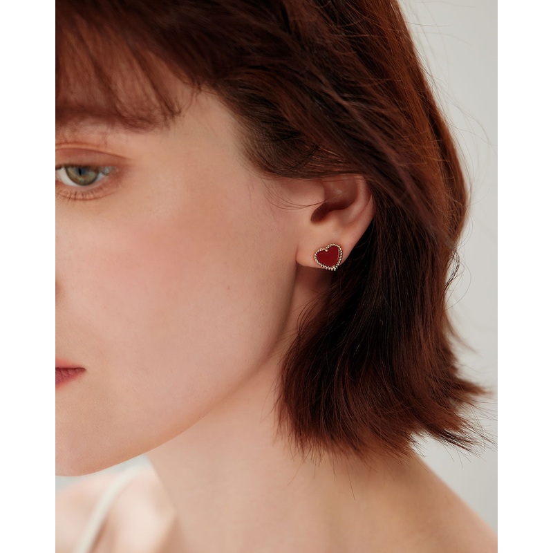 Red Shell Earrings