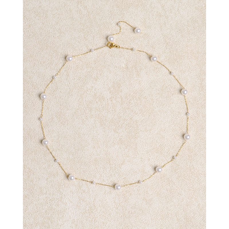 White Pearl Alloy Necklace