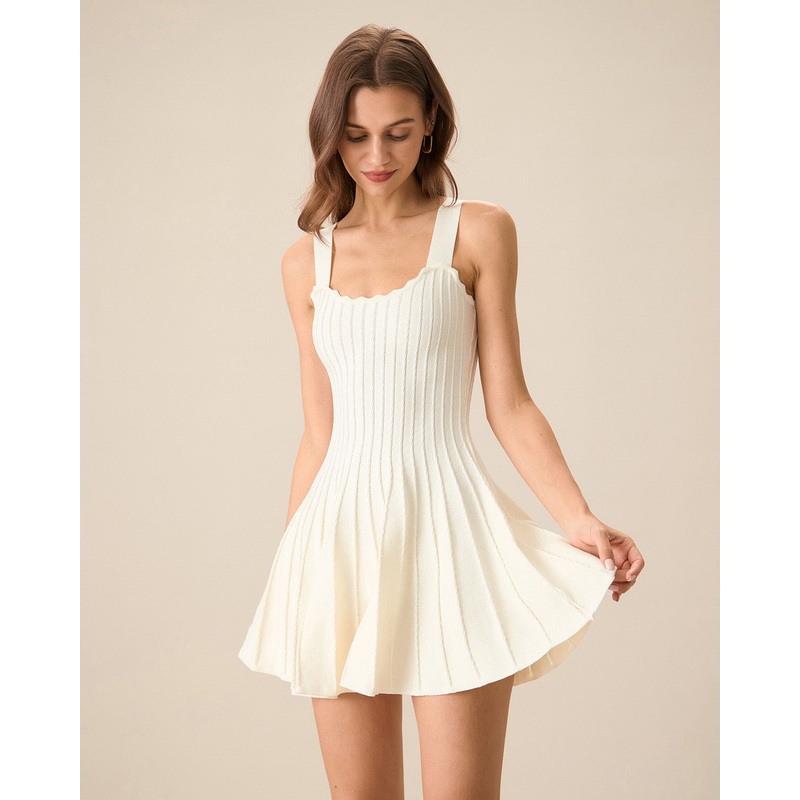 Women’s Beige Knitted Sweater Dress