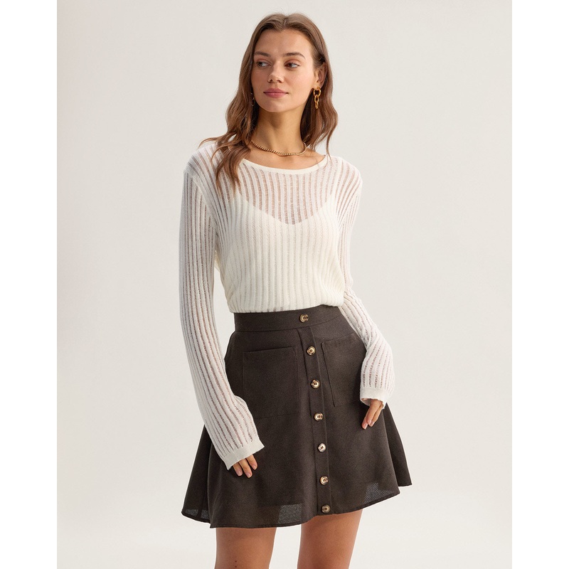 Beige Textured Pullover Two-Piece Set