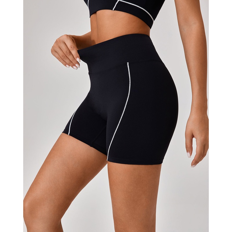 Black High Waisted Yoga Shorts