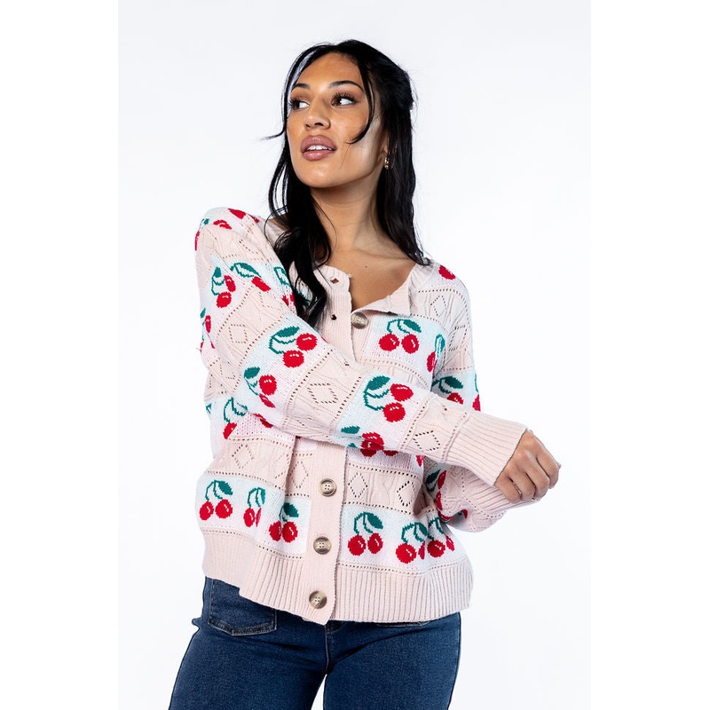 Cherry Happy Blush Cardigan
