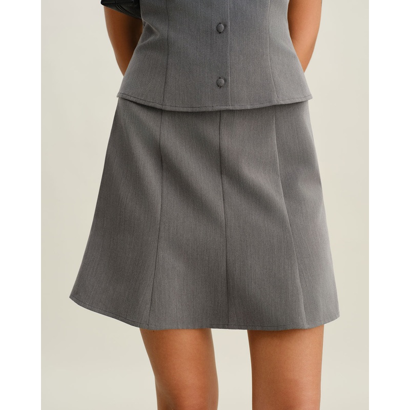 Grey Mermaid Mini Skirt