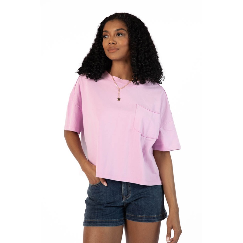 Perfect Staple Purple Soft Knit Pocket Tee