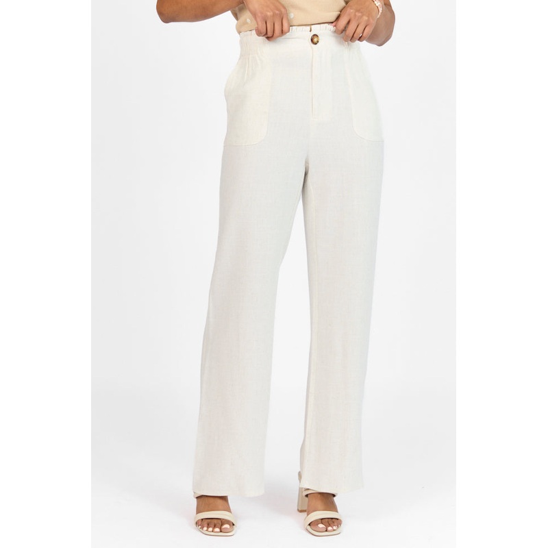 Wish For This Beige Linen Blend Trousers FINAL SALE