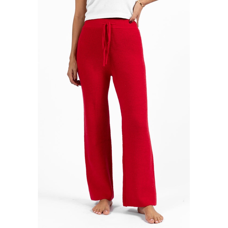 Cloud Chaser Red Sweater Knit Pants FINAL SALE