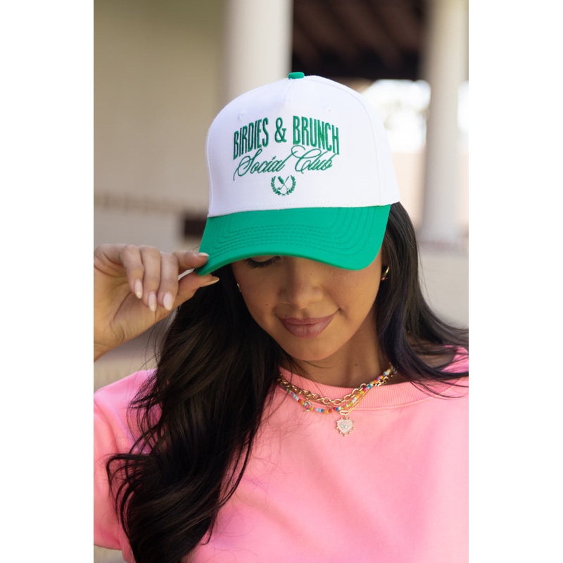 Birdies & Brunch Green Trucker Hat