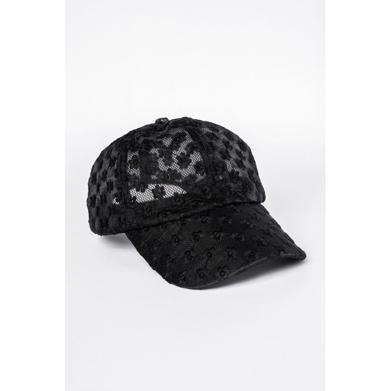 Black Eyelet Hat