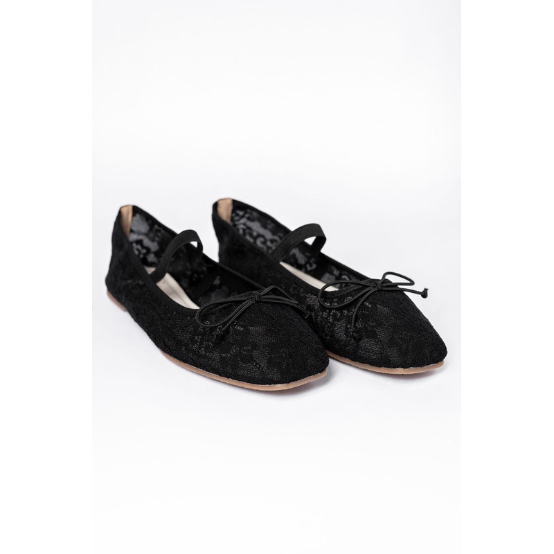 Brielle Black Lace Ballet Flats FINAL SALE