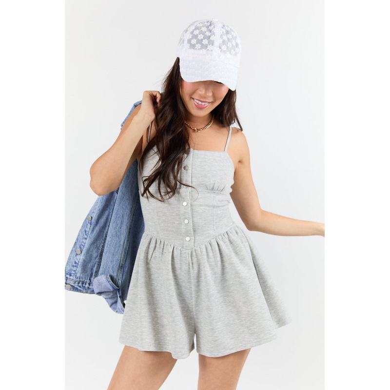 On Set Terry Bustier Romper