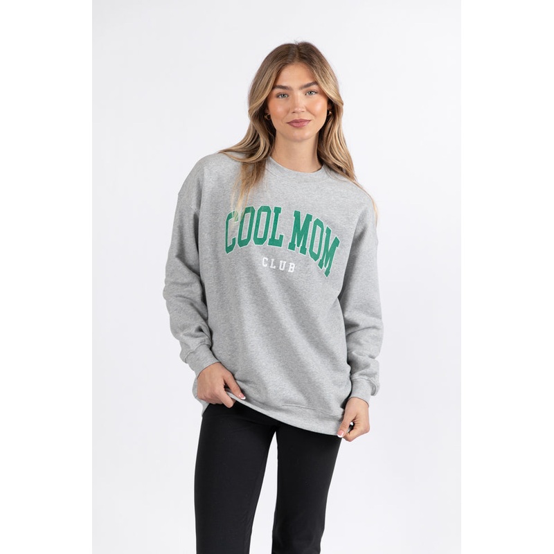 Cool Mom Club Light Grey Graphic Sweatshirt