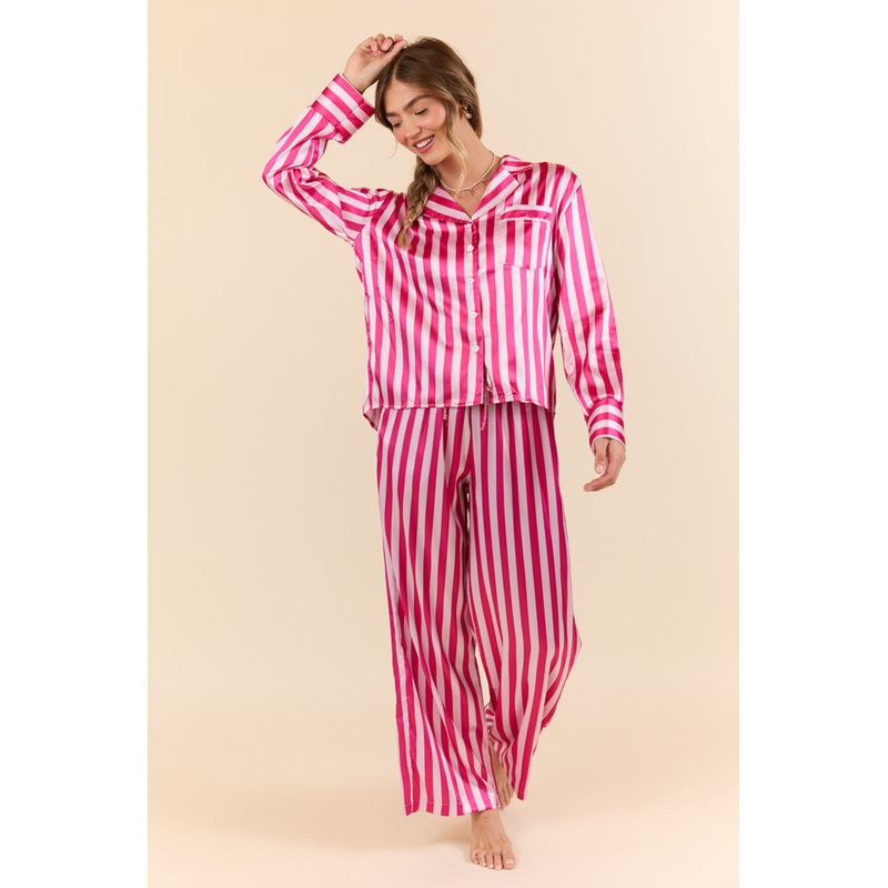 That’s Our Secret Striped Satin Pajama Set