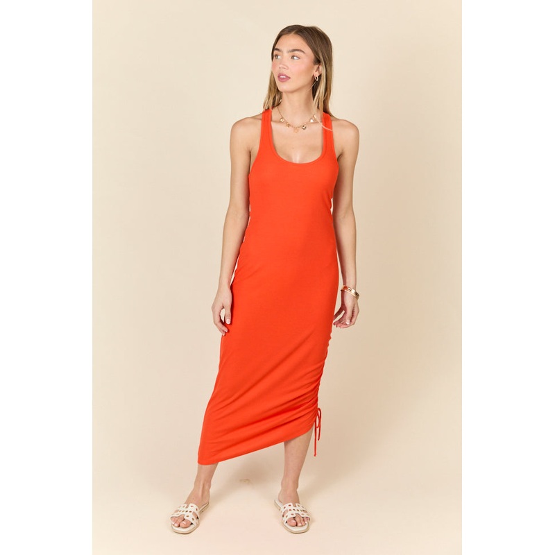 All The Reason Red Razor Back Knit Dress