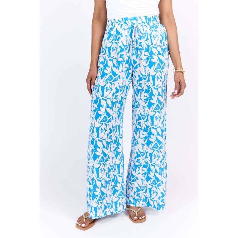 Paddle Out Blue Printed Pull On Pants