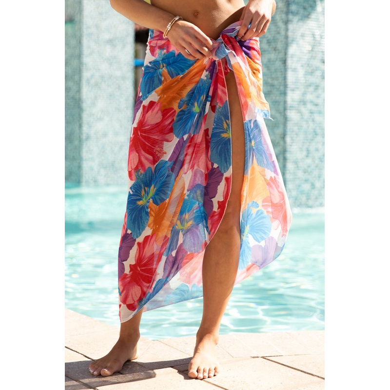 Shoreline Luxuries Beach Bouquet Long Pareo Coverup FINAL SALE