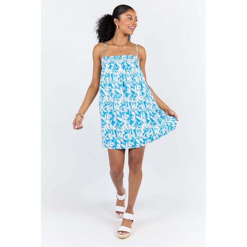 Sparks Fly Blue Printed Shift Dress