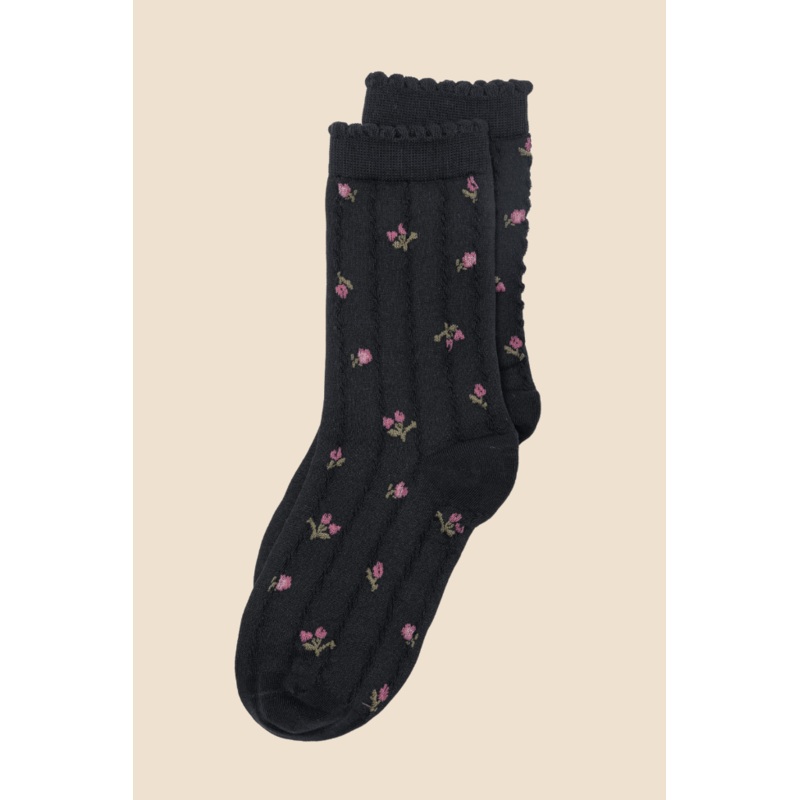 Black Florette Socks