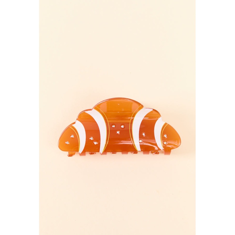 Brown Croissant Claw Clip