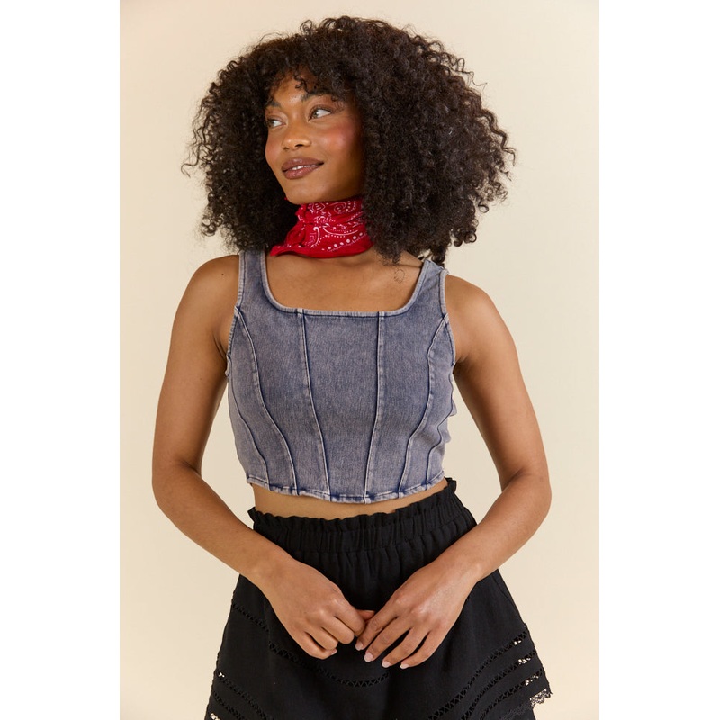 Dallas Daydreams Denim Corset