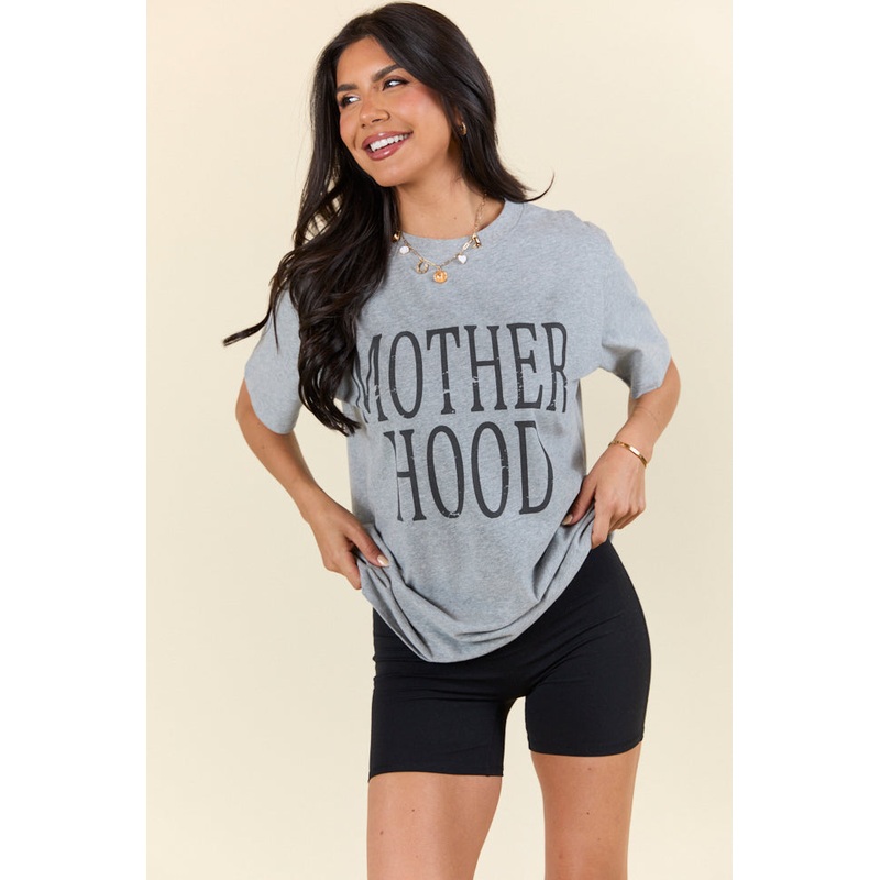 Motherhood Light Grey Graphic Tee