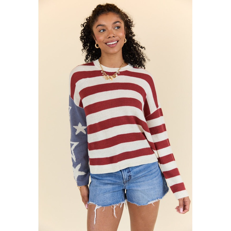 Starry Eyed Stars And Stripes Sweater