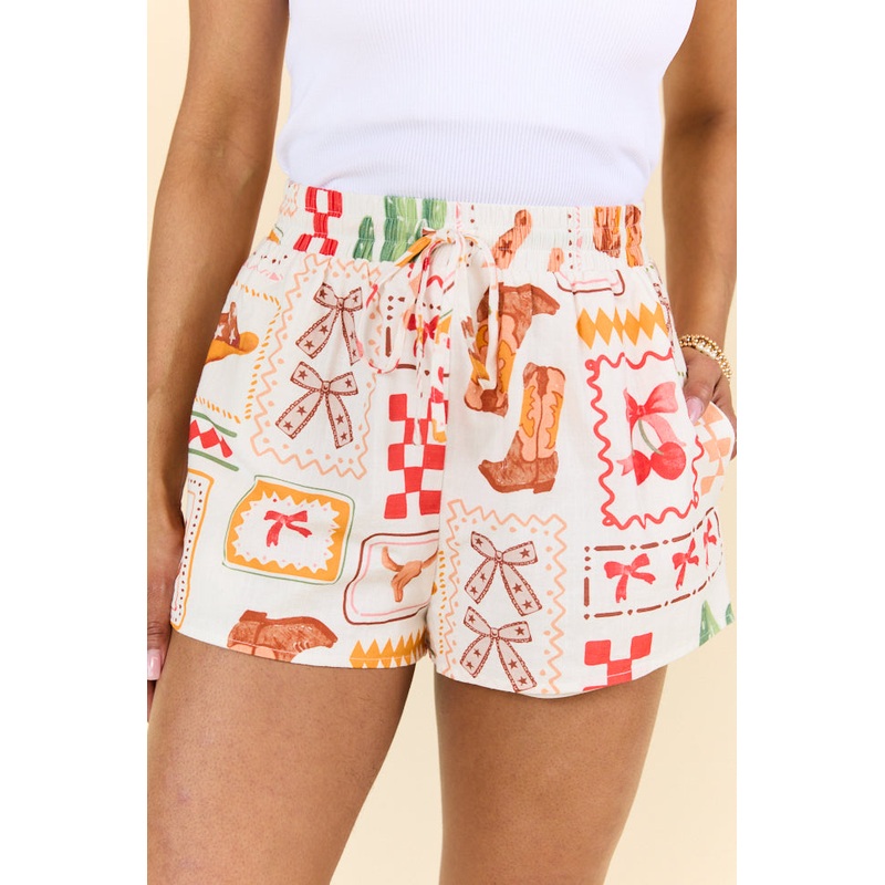 Rodeo Threads Western Print Shorts