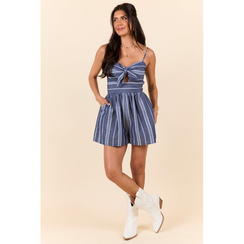How I Feel Striped Romper