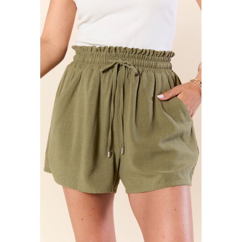 Simple Steps Green Woven Pull-On Shorts