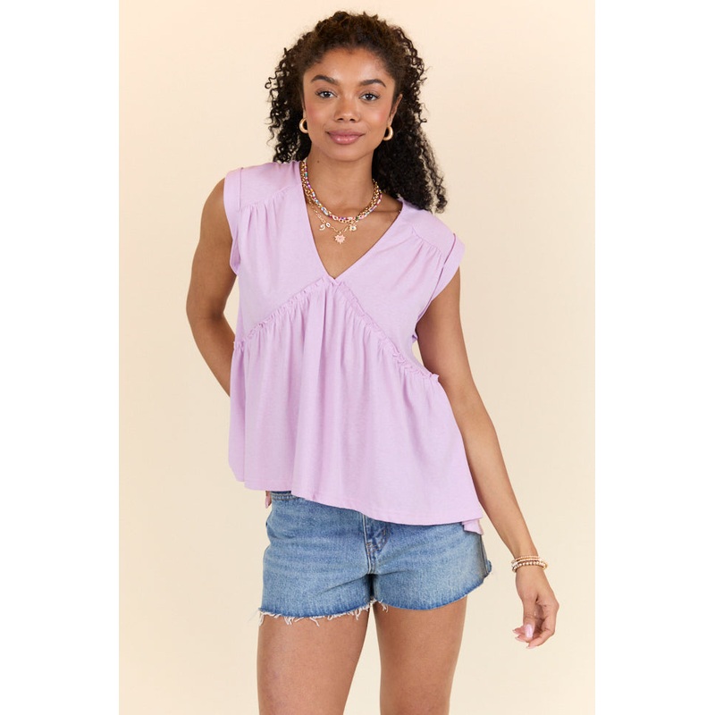 Treasured Times Purple Oversized Knit Top