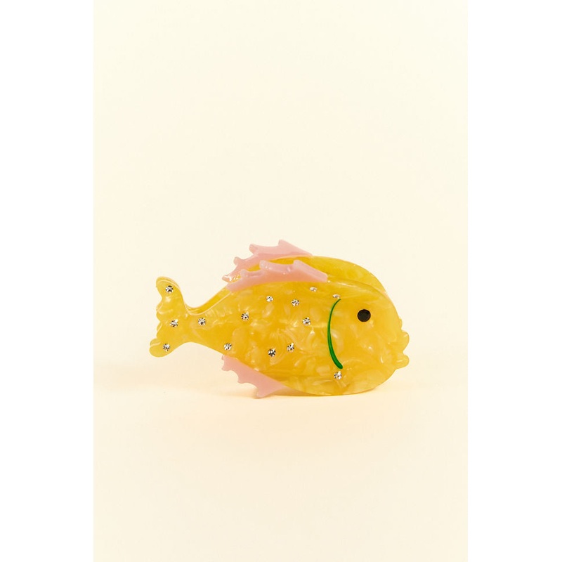 Yellow Fish Claw Clip