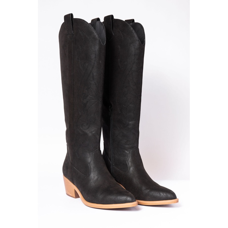 Shania Black Cowboy Boots