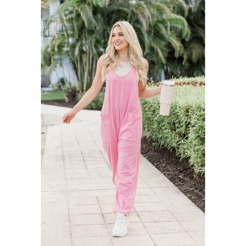 Day In The Life Bubblegum Pink Jumpsuit FINAL SALE