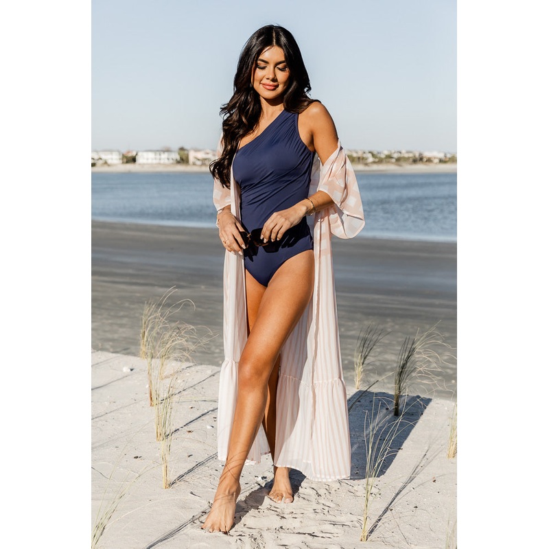 Morning Light Peach Printed Kimono FINAL SALE